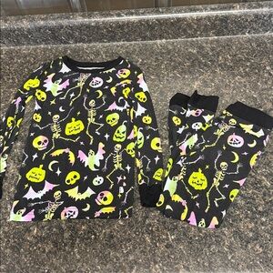 Little Sleepies limited edition Halloween Skeleton Pajama Set 4t